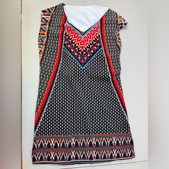 BeBop Dresses & Skirts - BeBop Red and Blue Geometric Mini Dress